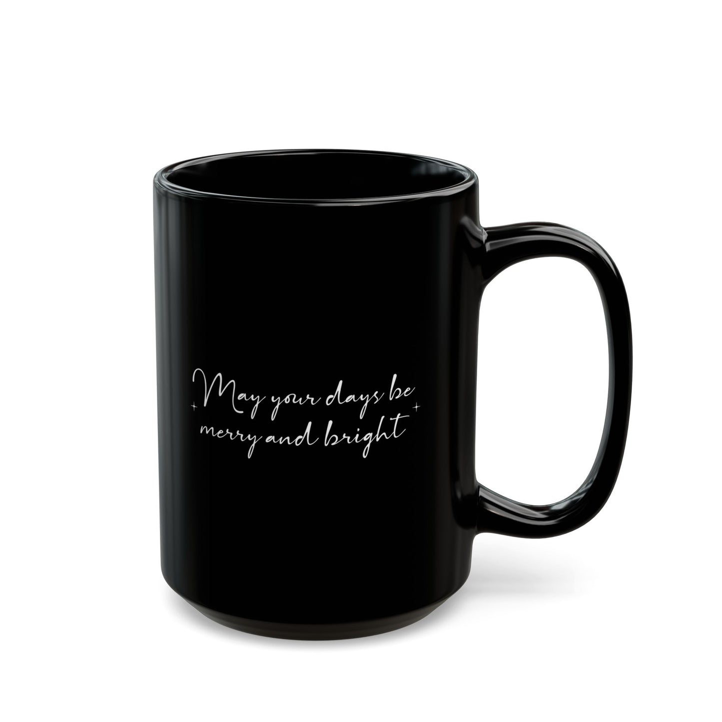 White Christmas Ceramic Mug - Black