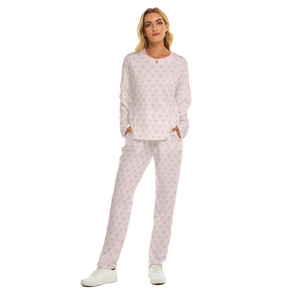 Pink Gingham & Bows Women's Sleep Set