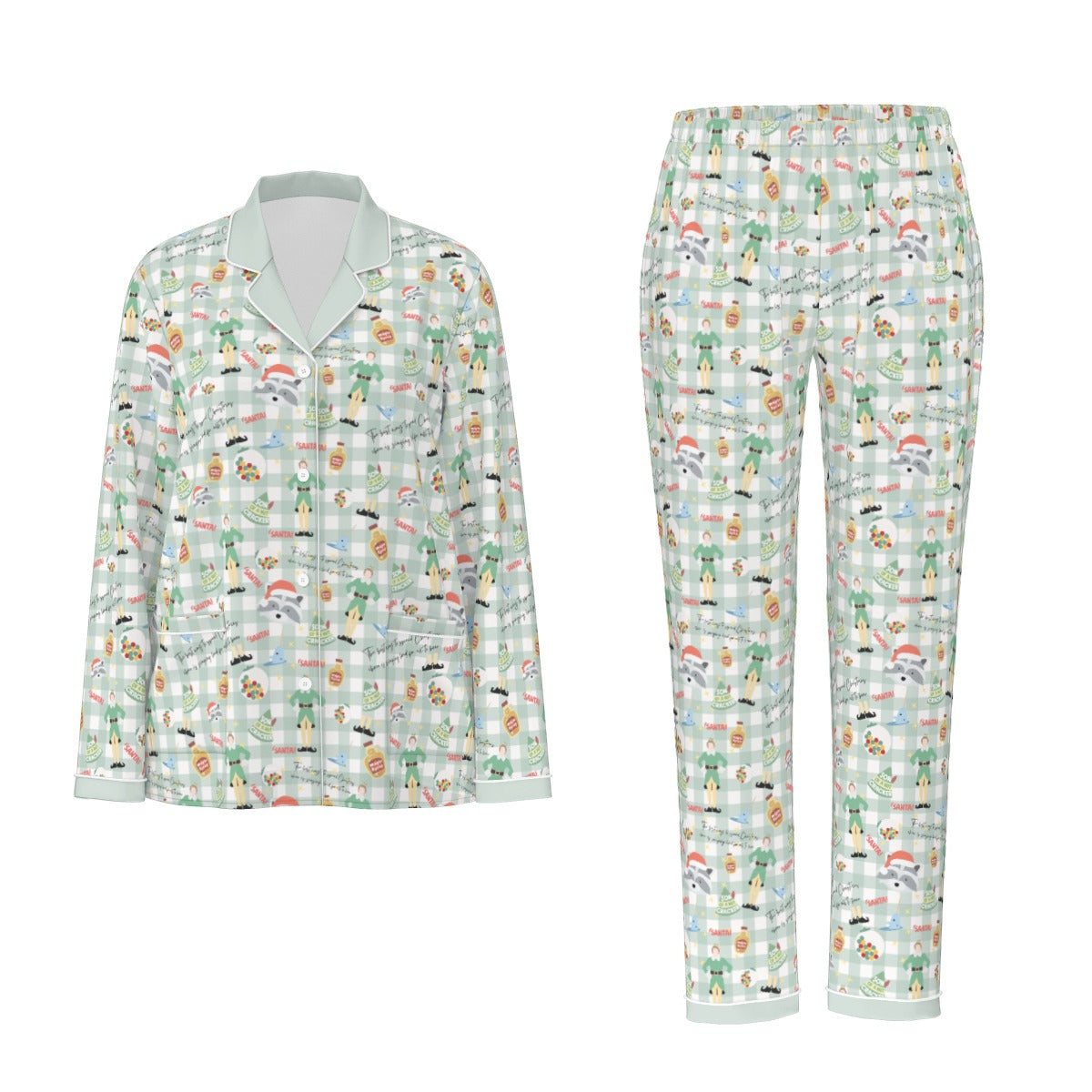 Buddy the Elf Women's Button-Down Christmas Pajamas