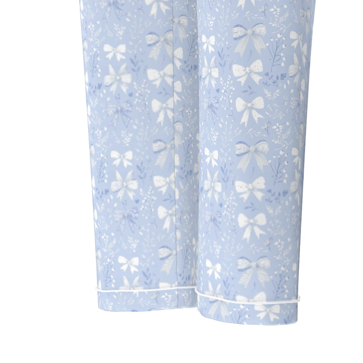 Blue Bow Women's Button Down Sleep Set