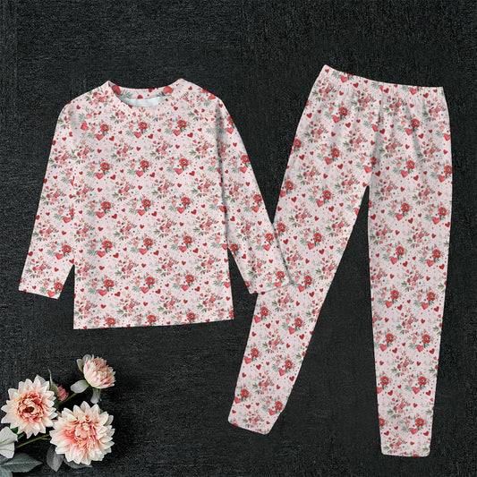 Valentine Florals Kid's Two Piece Sleep Set