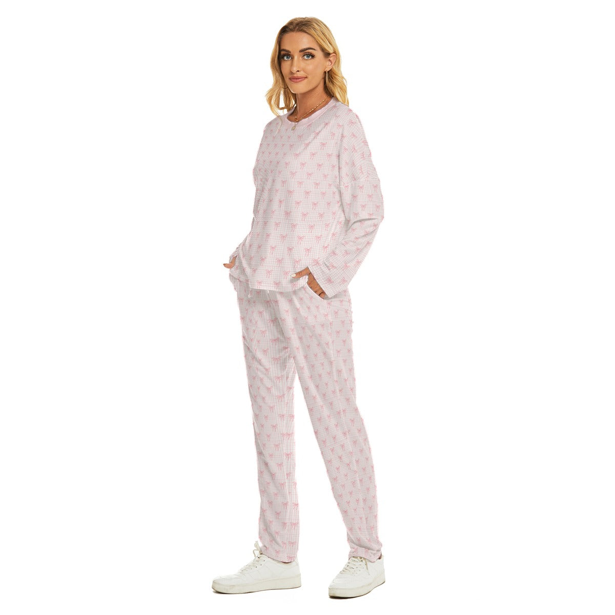 Pink Gingham & Bows Women's Sleep Set