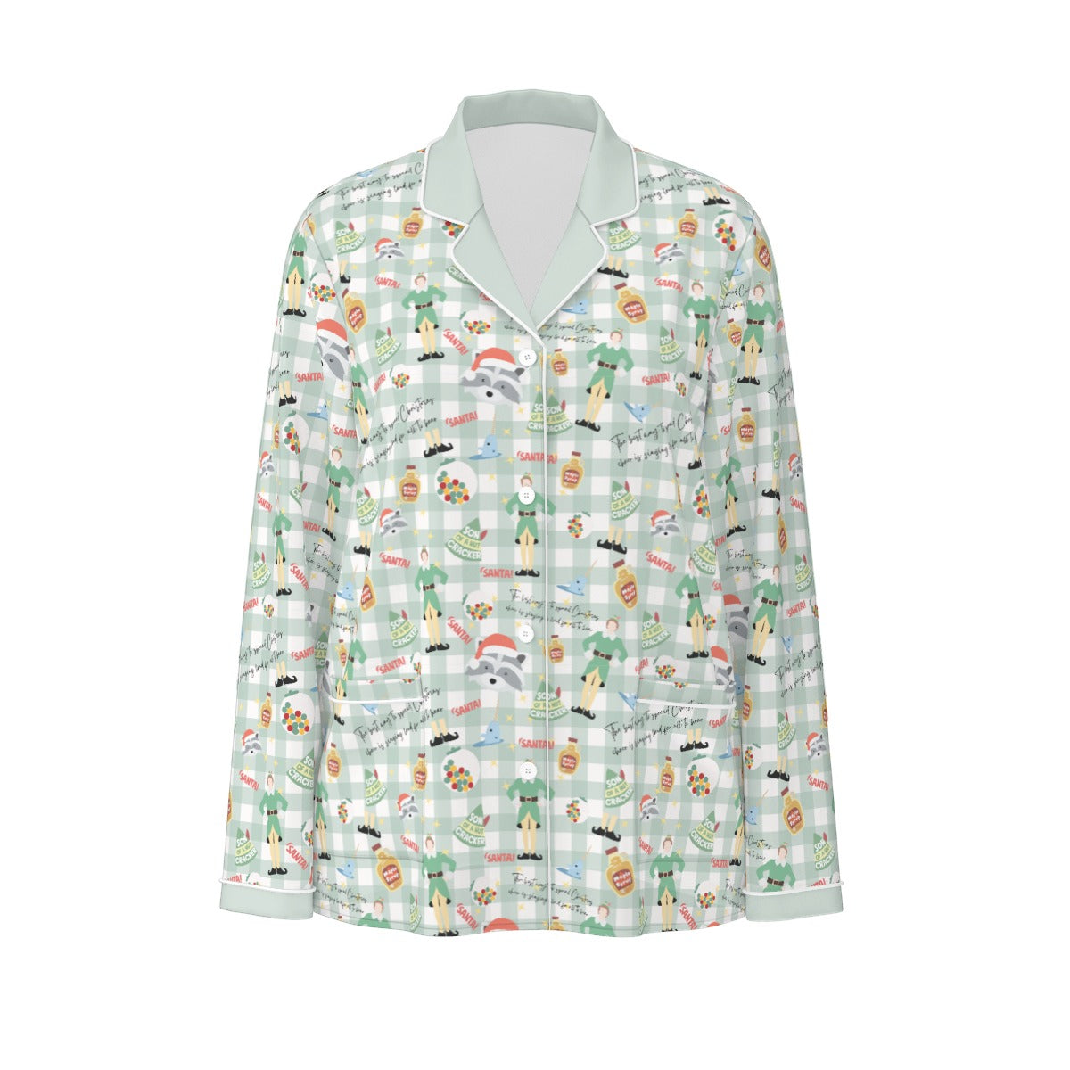 Buddy the Elf Women's Button-Down Christmas Pajamas