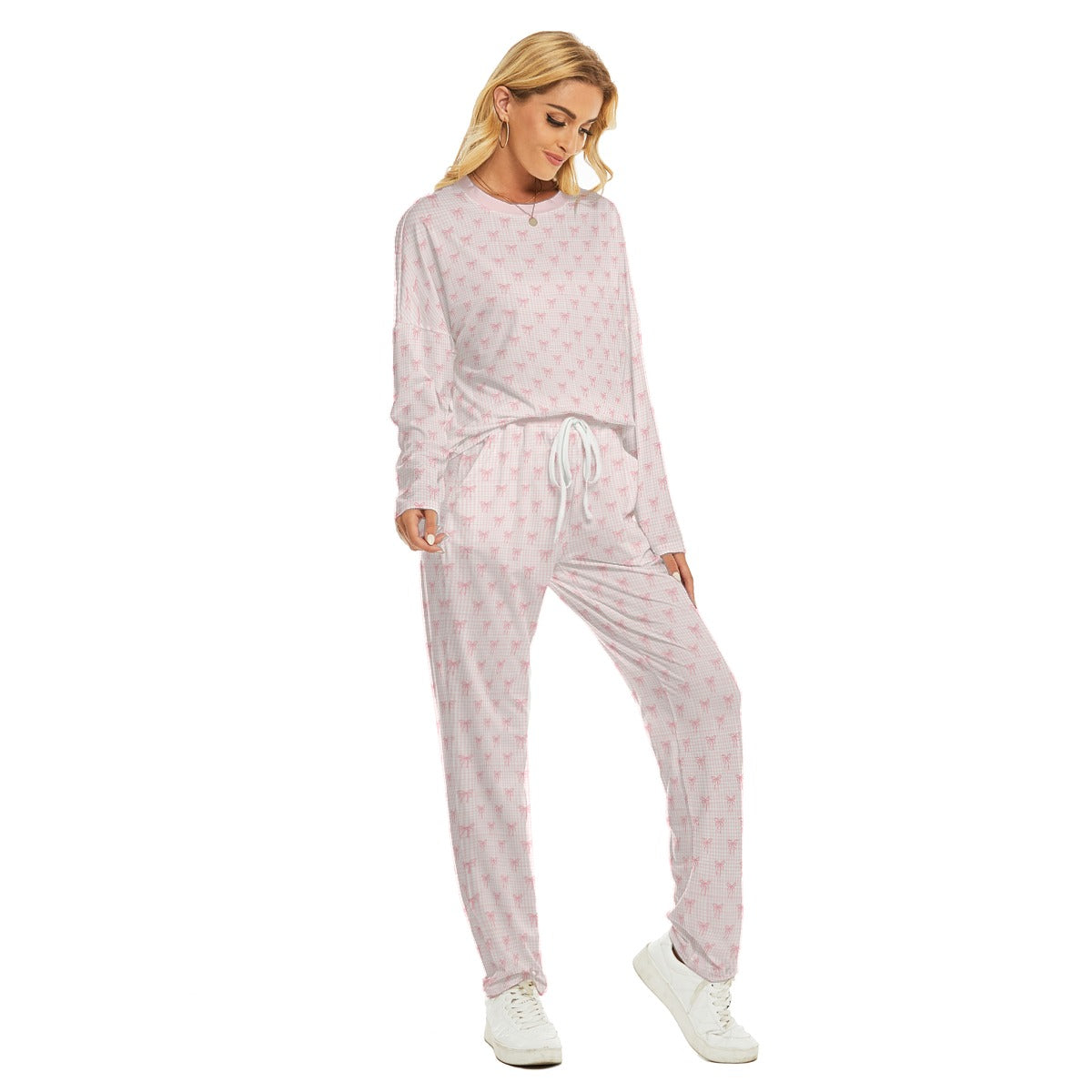 Pink Gingham & Bows Women's Sleep Set