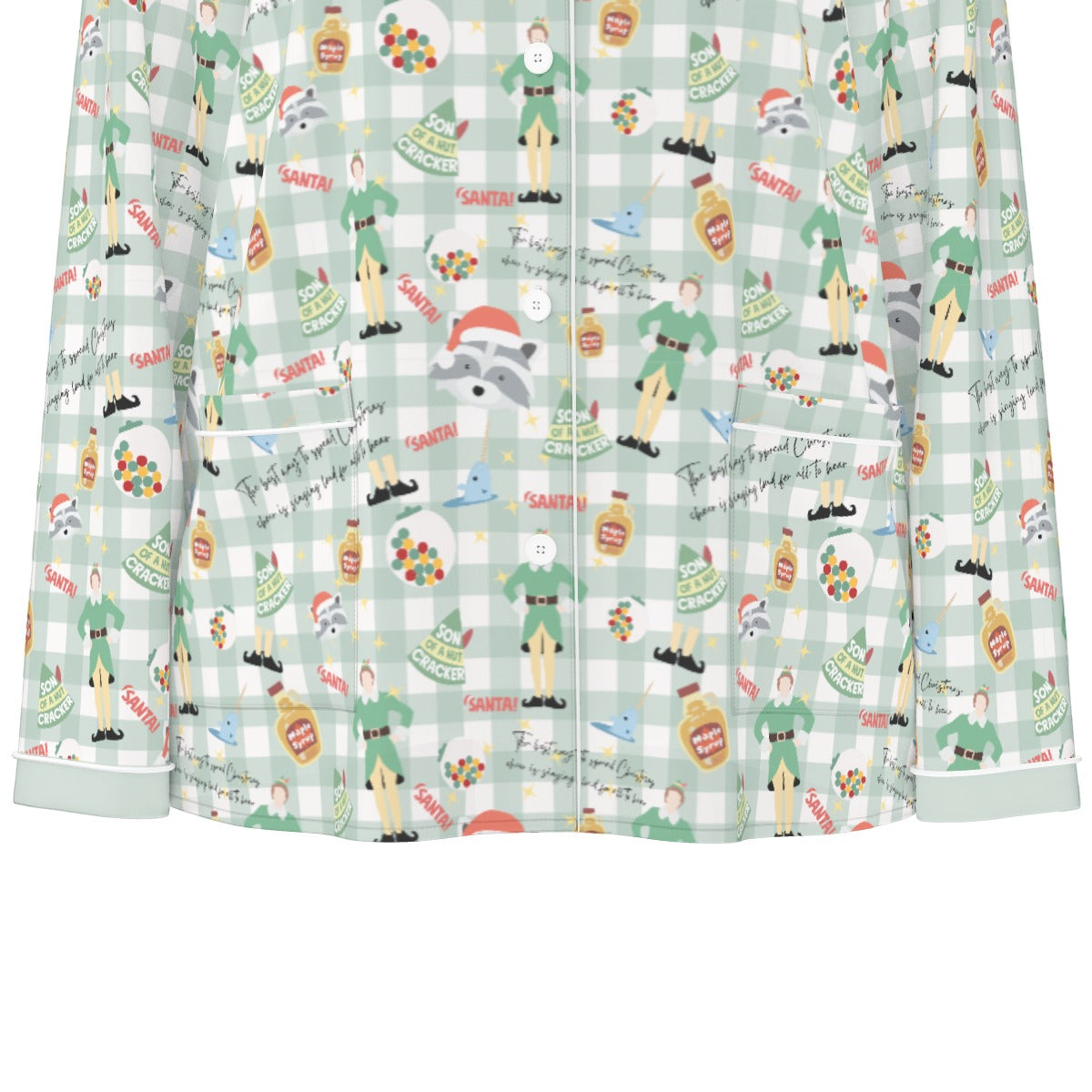 Buddy the Elf Women's Button-Down Christmas Pajamas