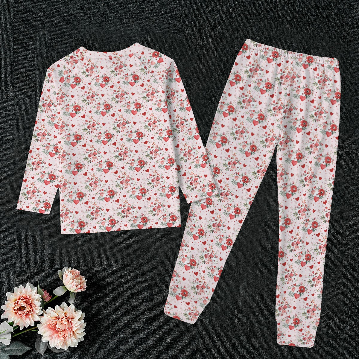 Valentine Florals Kid's Two Piece Sleep Set