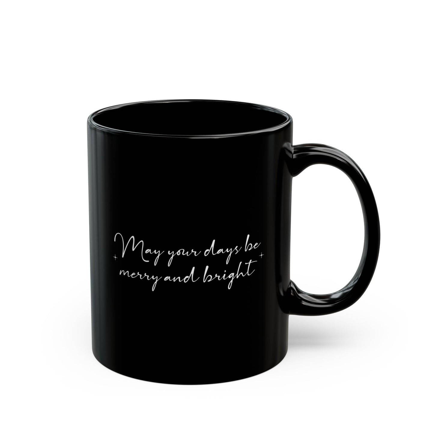 White Christmas Ceramic Mug - Black