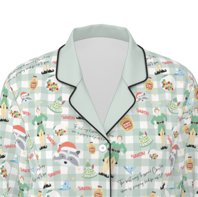 Buddy the Elf Women's Button-Down Christmas Pajamas