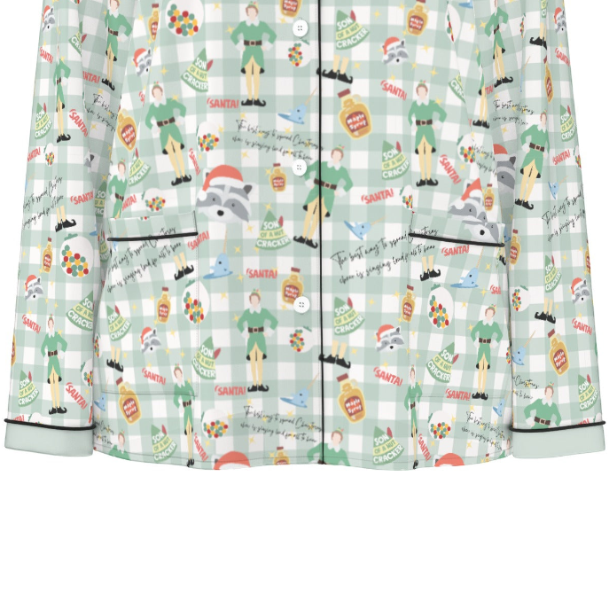 Buddy the Elf Women's Button-Down Christmas Pajamas